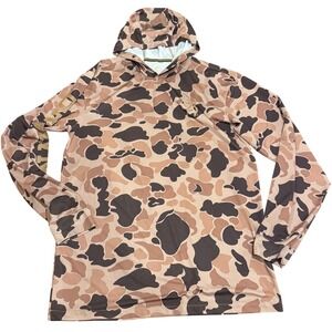 Browning Mens Duck Camo Lightweight Hunting Hoodie Brown Tan Outdoor Mens Med
